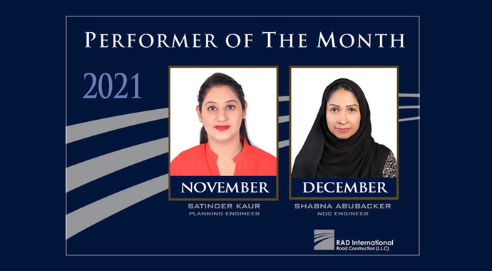 Performer of the month award 